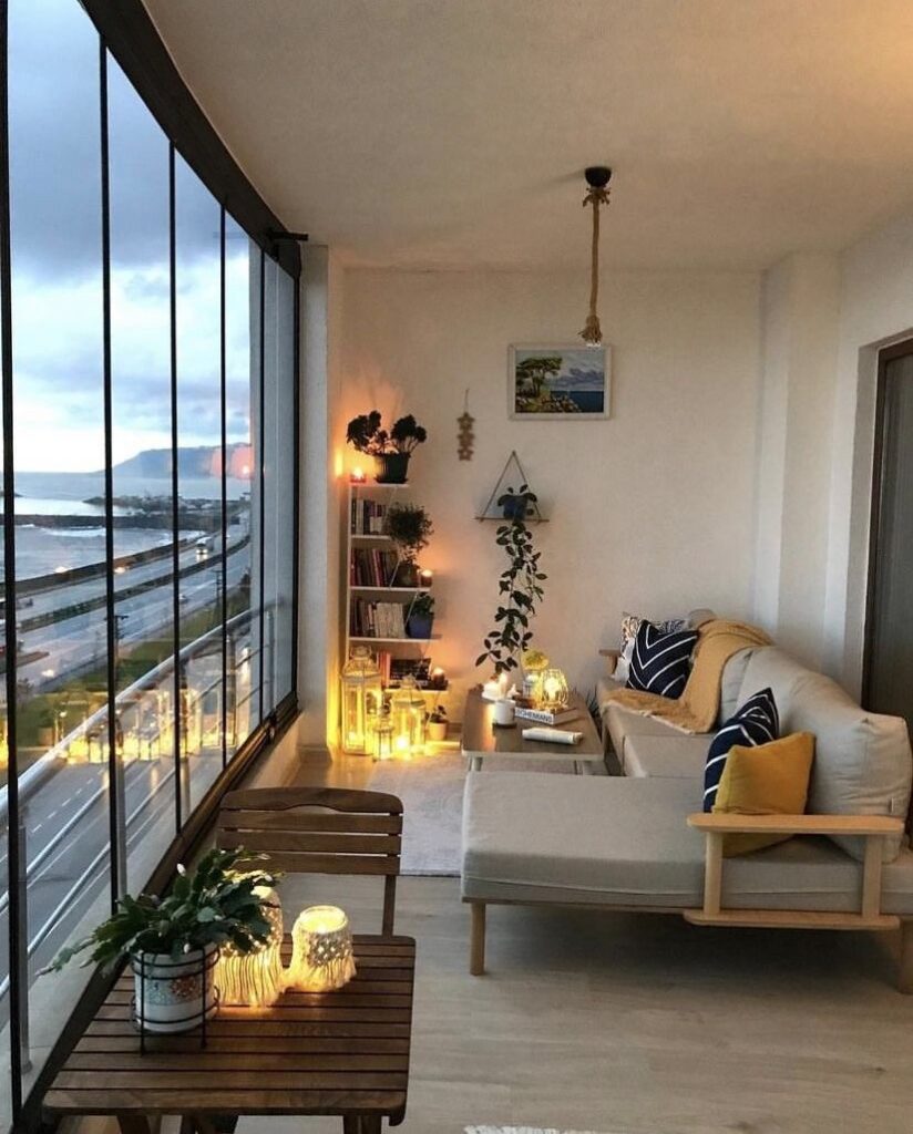 Kapalı balkon dekorasyon fikirleri.