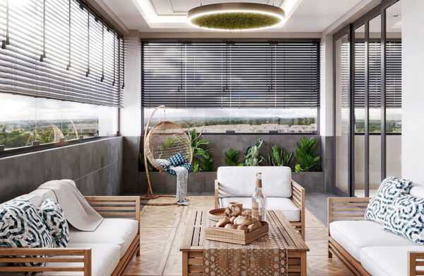 Kapalı balkon dekorasyon fikirleri.