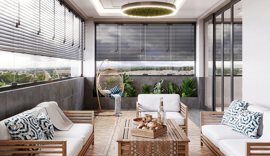 Kapalı balkon dekorasyon fikirleri.